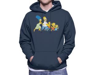 The Simpsons All Together Now Men's Hooded Sweatshirt - Navy Blue