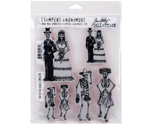 Tim Holtz Cling Stamps 7&quotX8.5"-Day Of The Dead #2