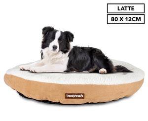 Trendy Pets 80x12cm Super Soft Sherpa Round Pet Mattress - Latte