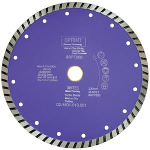 Unitec 230mm Turbo Diamond Blade for General Purpose Cutting - SPRINT