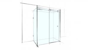 Verotti 1200mm 4 Panels Sliding U-Shape Shower Screen - Truclear