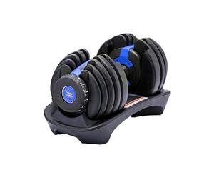 24KG Powertrain Adjustable Home Gym Dumbbell - Blue