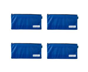 4x Celco 37cm School/Work Large Storage Zipper Pouch Pencil/Stationery Case Blue