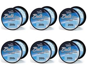 6 Spools of 20lb Jarvis Walker Bulk Mono Fishing Line-550m Spools-Green-6 Pack