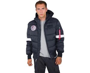 Alpha Industries Men'sAlpha Industries FD NASA Hooded Puffer Jacket Navy