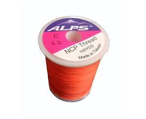 Alps 100yds of Lumin Orange Rod Wrapping Thread - Size C (0.2mm) Rod Binding Cotton