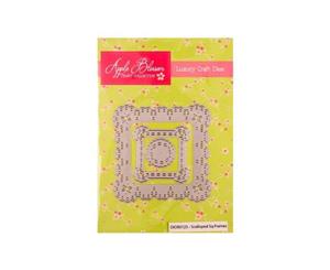 Apple Blossom Craft Collection Scalloped Square Frames die set