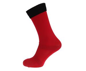 Apto Mens Contrast Football Sock (Red/Black) - MB554