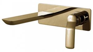 Arcisan Synergii Wall Mounted Basin Mixer - Brushed Brass PVD