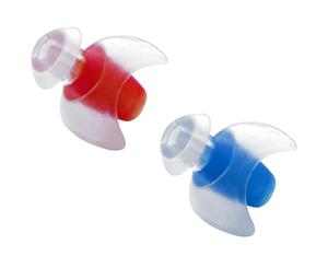 Arena Ergo Silicone Two Ear Plugs Red And Pink Stems - Clear - Clear