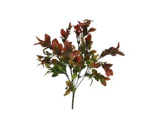 Artificial Fake Leaves Greenery Foliage Branch Leaf Bush Grass Bunch Decor [Design Leaf Bush - Holly B (35cm)]