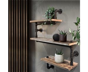 Artiss Industrial DIY Pipe Shelf Display Wall Shelves Brackets Vintage Bookshelf