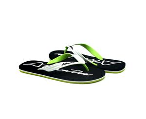 Atlantis Shoes Men Flip Flops Big Logo White-Black