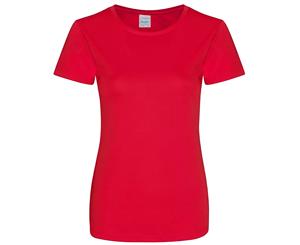 Awdis Just Cool Womens/Ladies Girlie Smooth T-Shirt (Fire Red) - PC2963