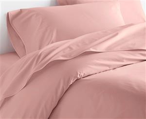 Balmain 1000 Thread Count Hotel Grade Bamboo Cotton Quilt Cover Pillowcases Set - Queen - Blush