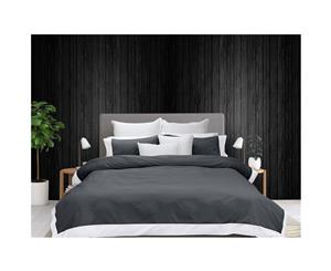 Bas Phillips Bamboo Cotton Quilt Cover Set Charcoal King Bed