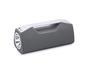 Bluetooth V5.0 Portable Speaker Led Flash Light Torch Usb Aux Grey