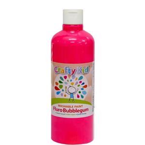 Boyle 500ml Fluro Bubblegum Crafty Kid Washable Paint