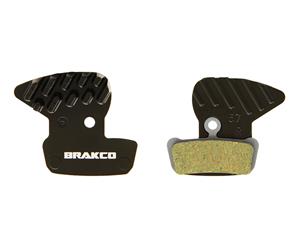 Brakco Organic Disc Pads With Heat-dissipation Fin For Avid Xo Trail