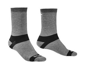 Bridgedale Mens LINER Base Layer Coolmax Lycra Walking Socks - Grey