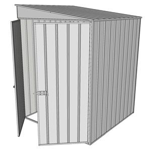 Build-a-Shed 1.5 x 1.5 x 2m Skillion Shed without Side Doors - Zinc