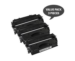 CE505A #05A Cart 319i Black Premium Generic Toner (Set of 3)