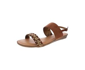 Carlos by Carlos Santana Womens Tex Faux Suede Braided Slingback Sandals