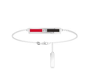 Carolina Hurricanes Diamond Link Bracelet For Women In Sterling Silver Design by BIXLER - Sterling Silver