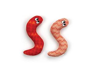 Catnip Cat Toy Surf Snake All For Paws Pet Chase 9cm Crinkle Snakes Toys Teaser - Orange