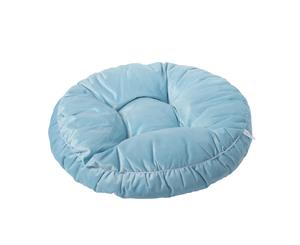 Charlie's Suede Round Pet Bed Cushion70cm W & 15cm H - Aqua