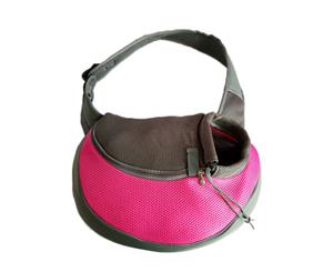 CoolBELL Portable Middle Size Pet Sling Bag-Rose red