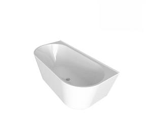 Decina Alegra Back to Wall Freestanding Bath 1500x800x600mm - White AG1500W