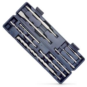 Detroit 5-22mm SDS-Plus 2-Cutter TCT Hammer Drill Bit & Chisel Set - 10 Piece