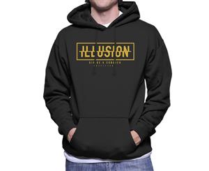 Divide & Conquer Illusion Men's Hooded Sweatshirt - Black