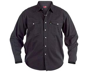 Duke Mens Kingsize Western Denim Shirt (Black) - DC103