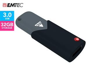 EMTEC B100 USB 3.0 32GB Flash Drive - Black/Grey