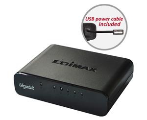 ES5500G EDIMAX 5 Port Giga Desktop Switch Optional USB Power Plug-and-Play and Supports All Kind of Network Protocols 5 PORT GIGA DESKTOP SWITCH