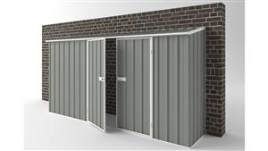 EasyShed D3808 Off The Wall Garage Shed - Bush Smoke