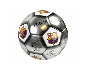 Fc Barcelona Official Special Edition Signature Football (Silver/White/Black) - BS711