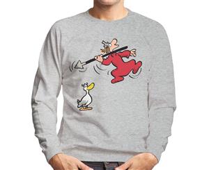 Hagar The Horrible Lucky Eddie Spear Throw Men's Sweatshirt - Heather Grey