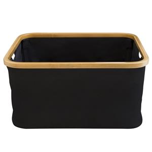 Hills Foldable Bamboo Laundry Basket - Black