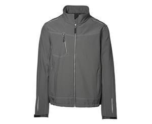 Id Mens Worker Three Layer Regular Fitting Soft Shell Jacket (Silver grey) - ID249