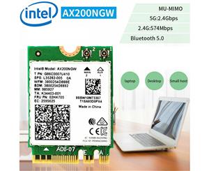 Intel Wi-Fi 6 AX200 802.11ax Dual band MU-MIMO Wifi Network Bluetooth 5.0 Card AX200NGW