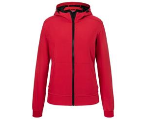 James And Nicholson Womens/Ladies Hooded Softshell Jacket (Red/Black) - FU371