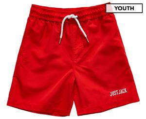 Just Jack Boys' Classic Boardshort - Vintage Red