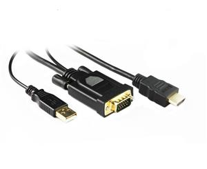 Konix 2M HDMI to VGA Round Cable