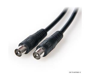 Laser 1m TV Antenna Cable - Male to Male