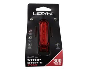 Lezyne Strip Drive Rear Bike Light - 300 Lumen Tail Light - Rubber Strap