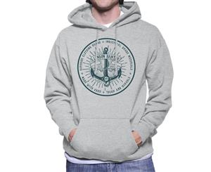 London Banter Anchor Logo Men's Hooded Sweatshirt - Heather Grey