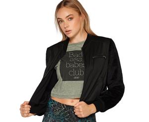 Lorna Jane Women's Blaze Bomber Jacket - Black